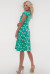 Платье «Лилас» зеленого цвета с ромашками