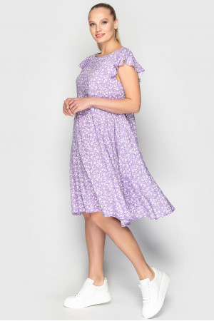 Платье «Лилас» лилового цвета с цветочками