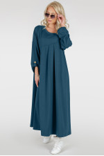 "Kalkhida" dress in dark aqua color