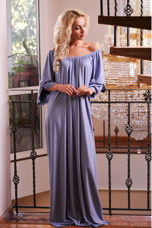 Платье «Джена» серо-голубого  цвета
