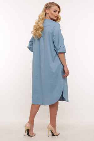 Платье-рубашка «Тэсса» серо-голубого цвета