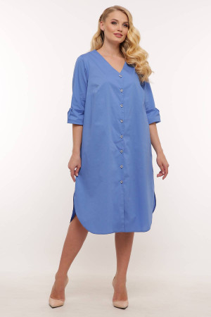Платье-рубашка «Тэсса» голубого цвета