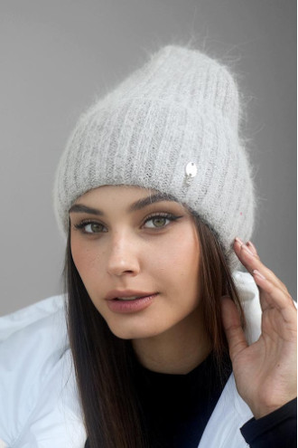 Шапка «Витория» светло-серого цвета