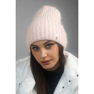 Шапка «Віторія» кольору світлої пудри