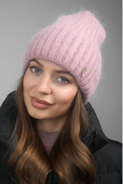 Шапка «Віторія» кольору темної пудри