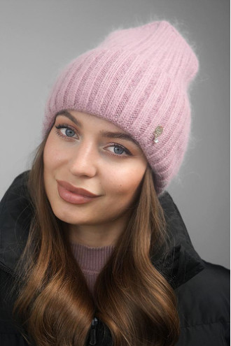 Шапка «Віторія» кольору темної пудри