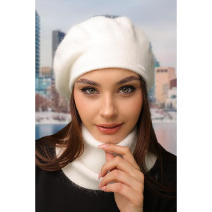 "Christina" set (beret and buff) white