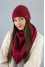 Комплект «Кьяра» (шапка та косинка) бордового кольору