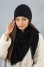 Комплект «Кьяра» (шапка та косинка) чорного кольору