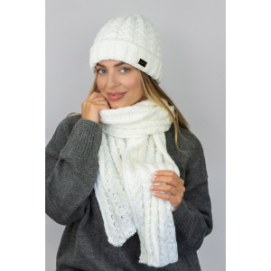 Nordica set (hat, scarf) white
