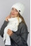 Nordica set (hat, scarf) white