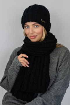 Nordica set (hat, scarf) black