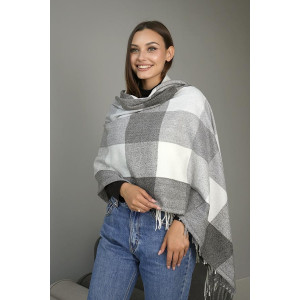 Палантин «Латина» серого цвета