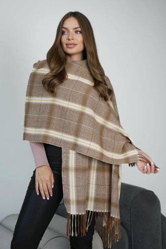 Палантин «Альба» коричневого кольору