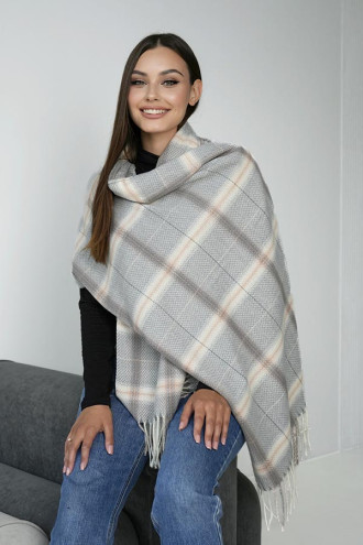 Палантин «Альба» сірого кольору