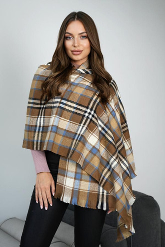 Палантин «Флэр» коричневого цвета