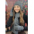 Set "Camellia" (hat, scarf and mittens) dark gray