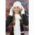 Set "Camellia" (hat, scarf and mittens) white