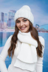 Ontario set (hat and scarf) white