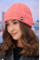 Coral-colored Rumia hat