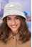Warm Panama hat "Melange" in light gray