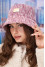 Warm flamingo-colored Melange Panama hat