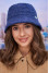 Warm panama hat "Ayva" sapphire color