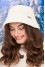 Warm panama hat "Ayva" milky color