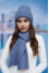 "Catalina" set (cap and scarf) in Marengo color