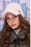 Warm baseball cap "Dolores" in light powder color