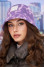 Warm panama hat "Ginny" purple