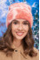 Diamond hat, powder-colored with red