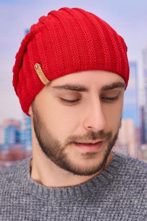 Мужская шапка «Флориан» красного цвета