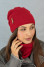 Set "Horse" (hat, scarf-snood) red