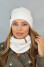 Set "Horse" (hat, scarf-snood) white