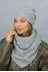 "Milena" set (hat, scarf) light gray