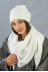 "Milena" set (hat, scarf) white
