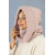 Cap with collar "Leia" in light powder color