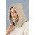 Cap with collar "Leia" in light coffee color