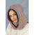 Dark powder-colored hooded jacket with collar "Leia"