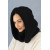 Black hooded jacket with collar "Leia"