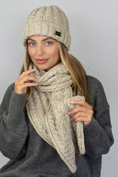 Комплект «Нордіка» (шапка, шарф) кольору світлої кави