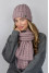 Nordica set (hat, scarf) dark powder color