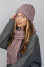 Nordica set (hat, scarf) dark powder color