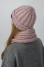 Nordica set (hat, scarf) dark powder color