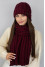 "Nordic" set (hat, scarf) burgundy