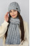 Nordica set (hat, scarf) light gray