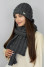 Nordica set (hat, scarf) dark gray
