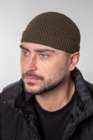 Шапка «Ніко» темно-зеленого кольору