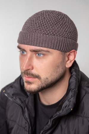 Шапка «Ніко» кольору темної кави